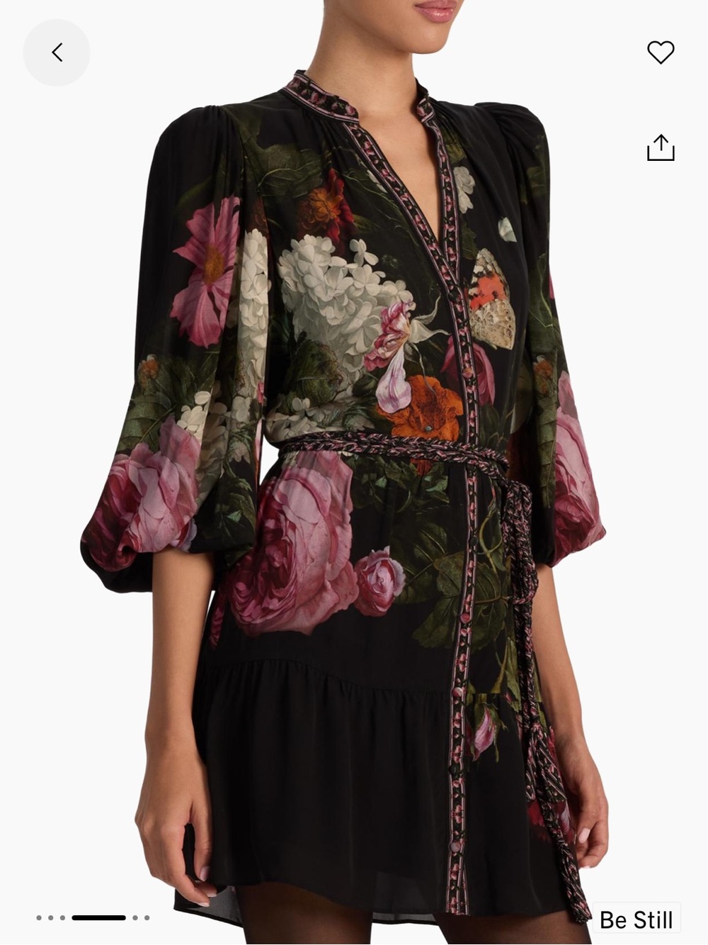 Alice + Olivia Antonette Floral Blouson Minidress - Picture 4 of 6